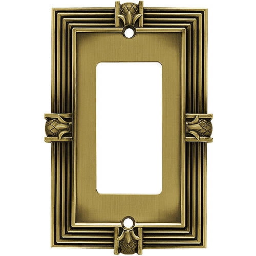 Franklin Brass 64473 Pineapple Single Decorator Wall Plate/Switch Plate/Cover Tumbled Antique Brass Franklin Brass 64473 Pineapple Single Decorator Wall Plate/Switch Plate/Cover Tumbled Antique Brass